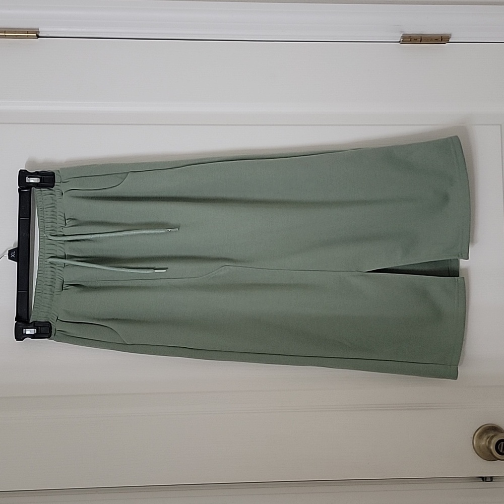 Dazy Size S Olive Green Sweatshirt Skirt Midi-Maxi Length, Front Slit